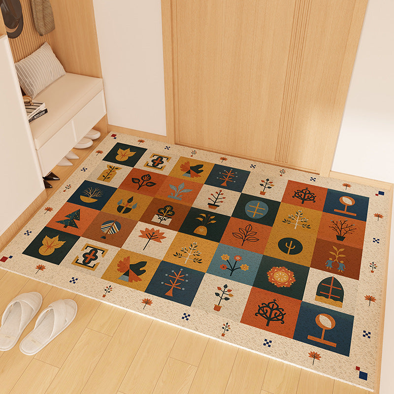 Playful Striped Dog Print Welcome Mat | Thrascher