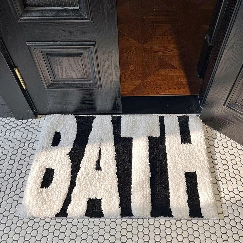 Playful Text Bath Mat | Thrascher
