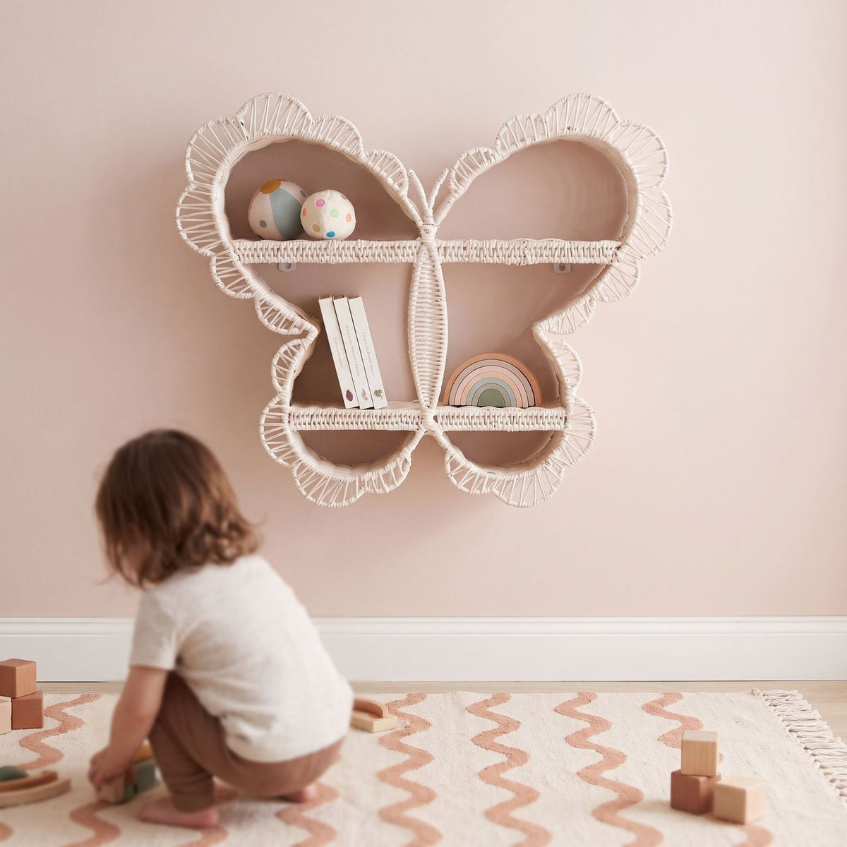 Playful Wall Shelf in Butterfly Design | Thrascher