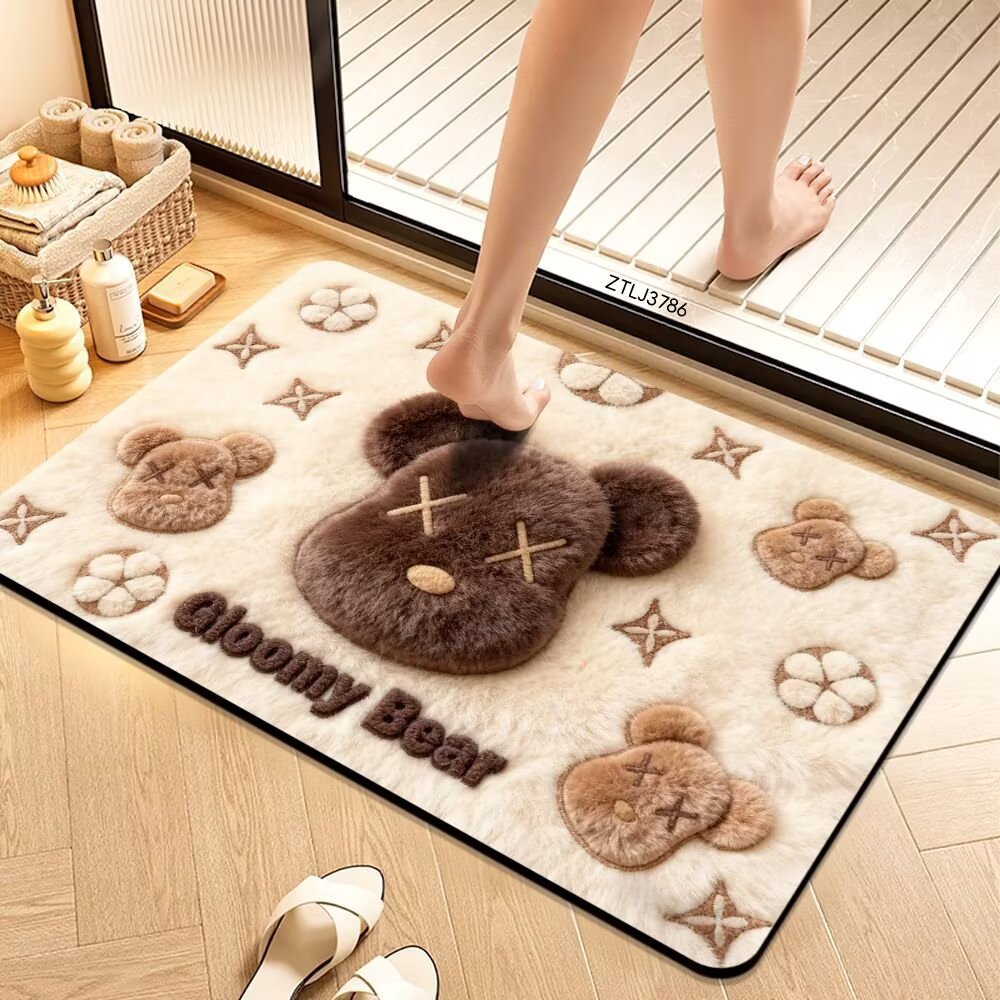 Plush Cartoon Themed Bath Mat Soft Textile Non Slip | Thrascher