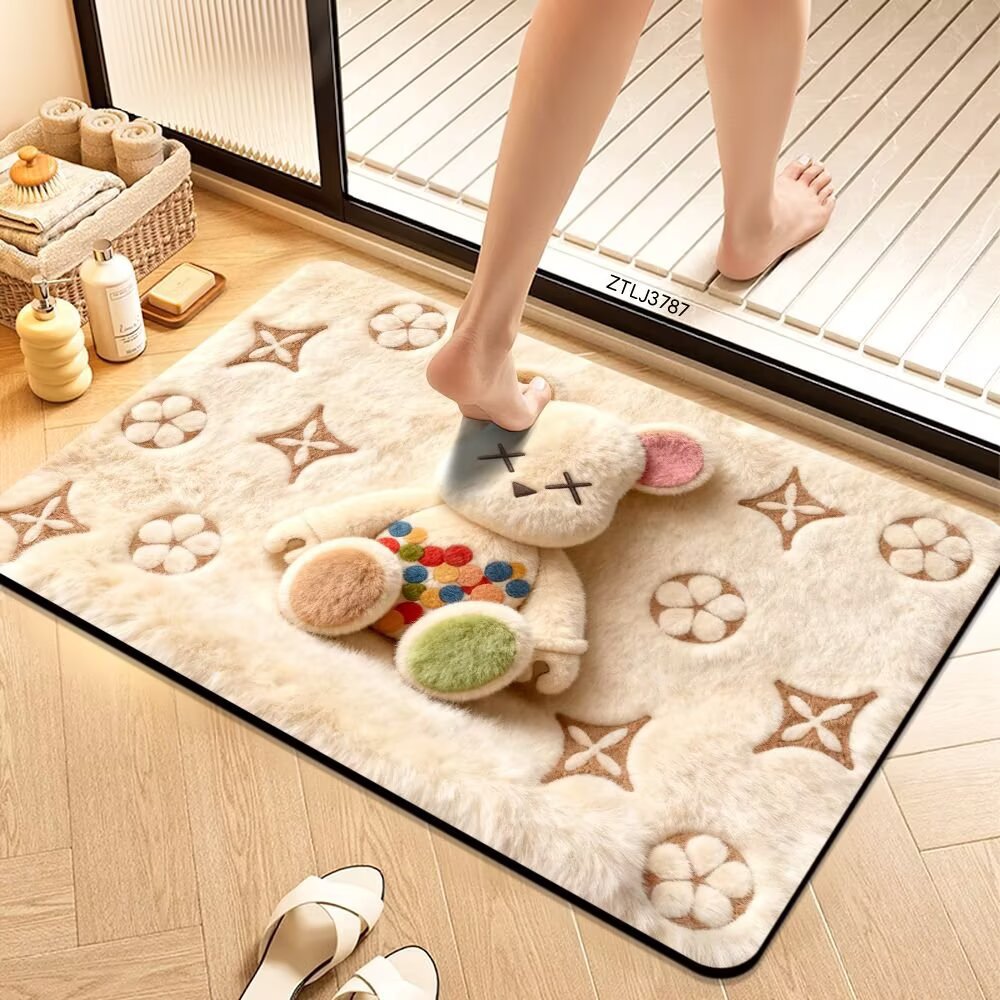 Plush Cartoon Themed Bath Mat Soft Textile Non Slip | Thrascher