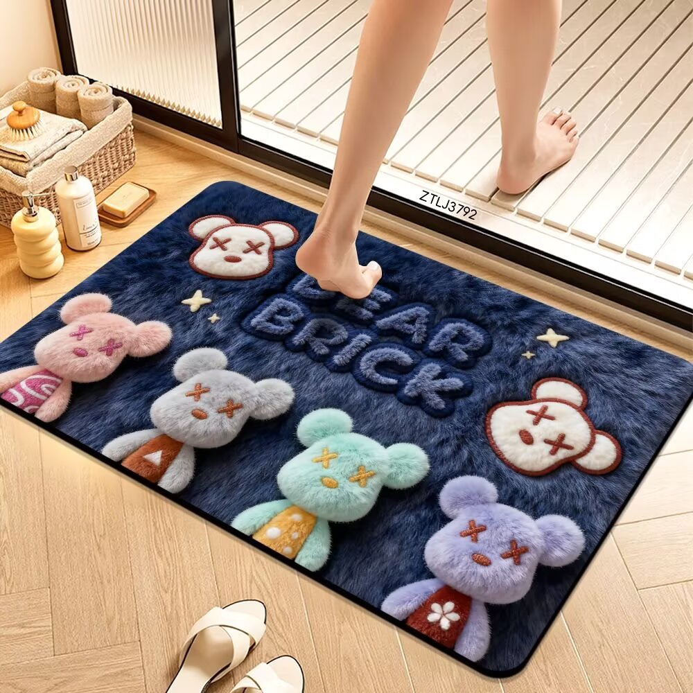 Plush Cartoon Themed Bath Mat Soft Textile Non Slip | Thrascher