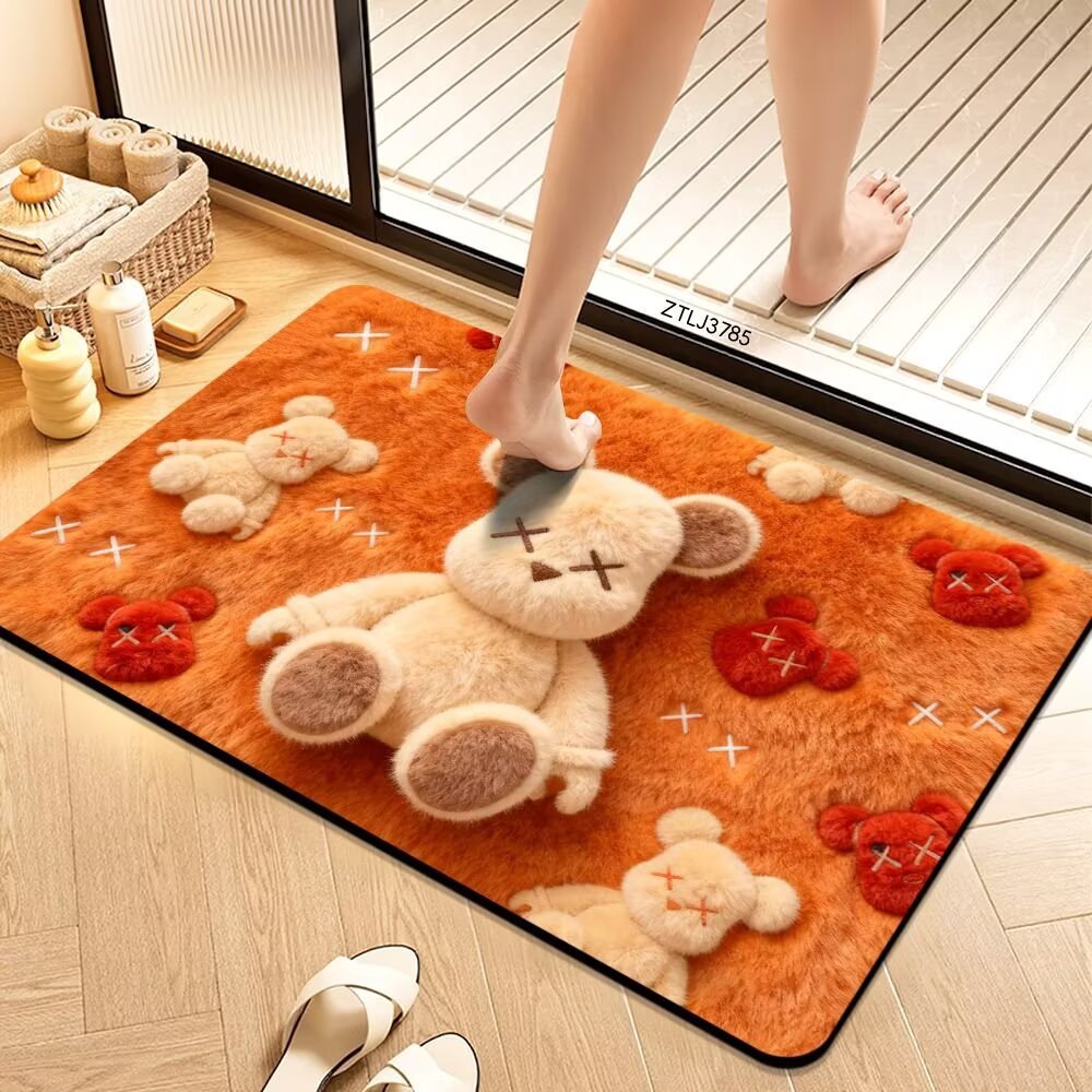 Plush Cartoon Themed Bath Mat Soft Textile Non Slip | Thrascher