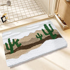 Plush Wave-Pattern Bathroom Mat | Thrascher