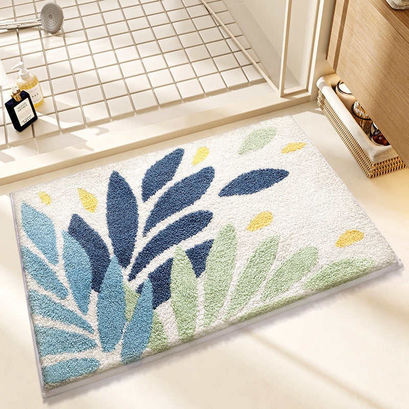 Plush Wave-Pattern Bathroom Mat | Thrascher