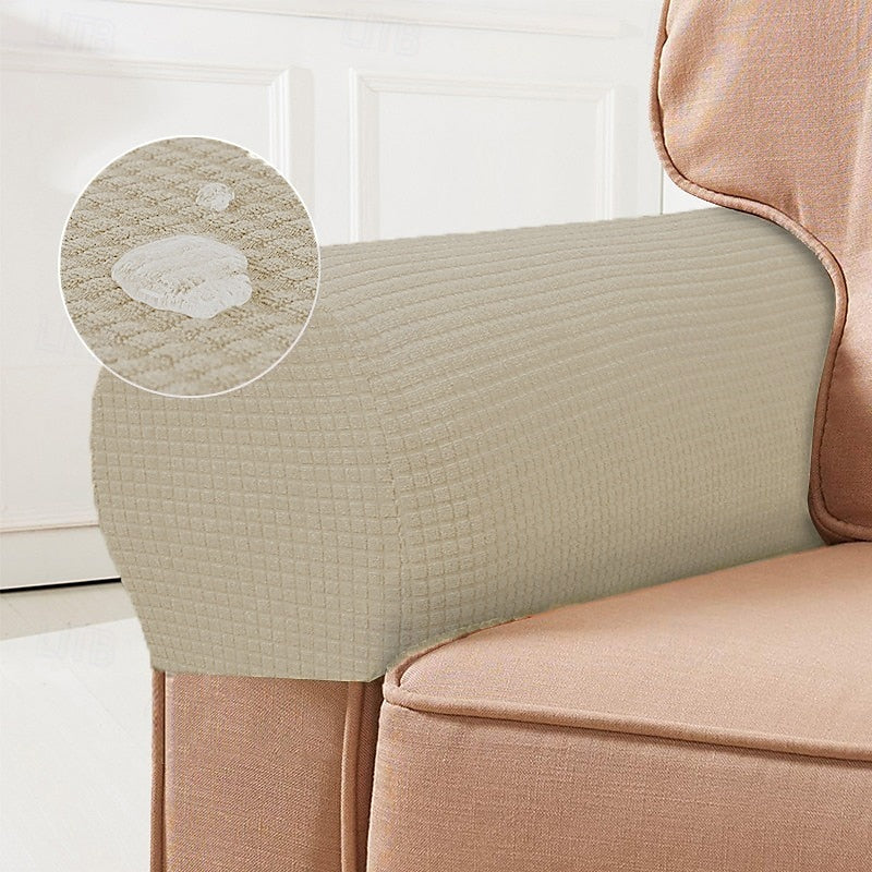 Stretch Spandex Armrest Covers for Chairs and Armchairs, Set of 2