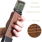 Pocket Guitar Trainer with Steel Strings, Adjustable Tension and 400+ Chords, view 2