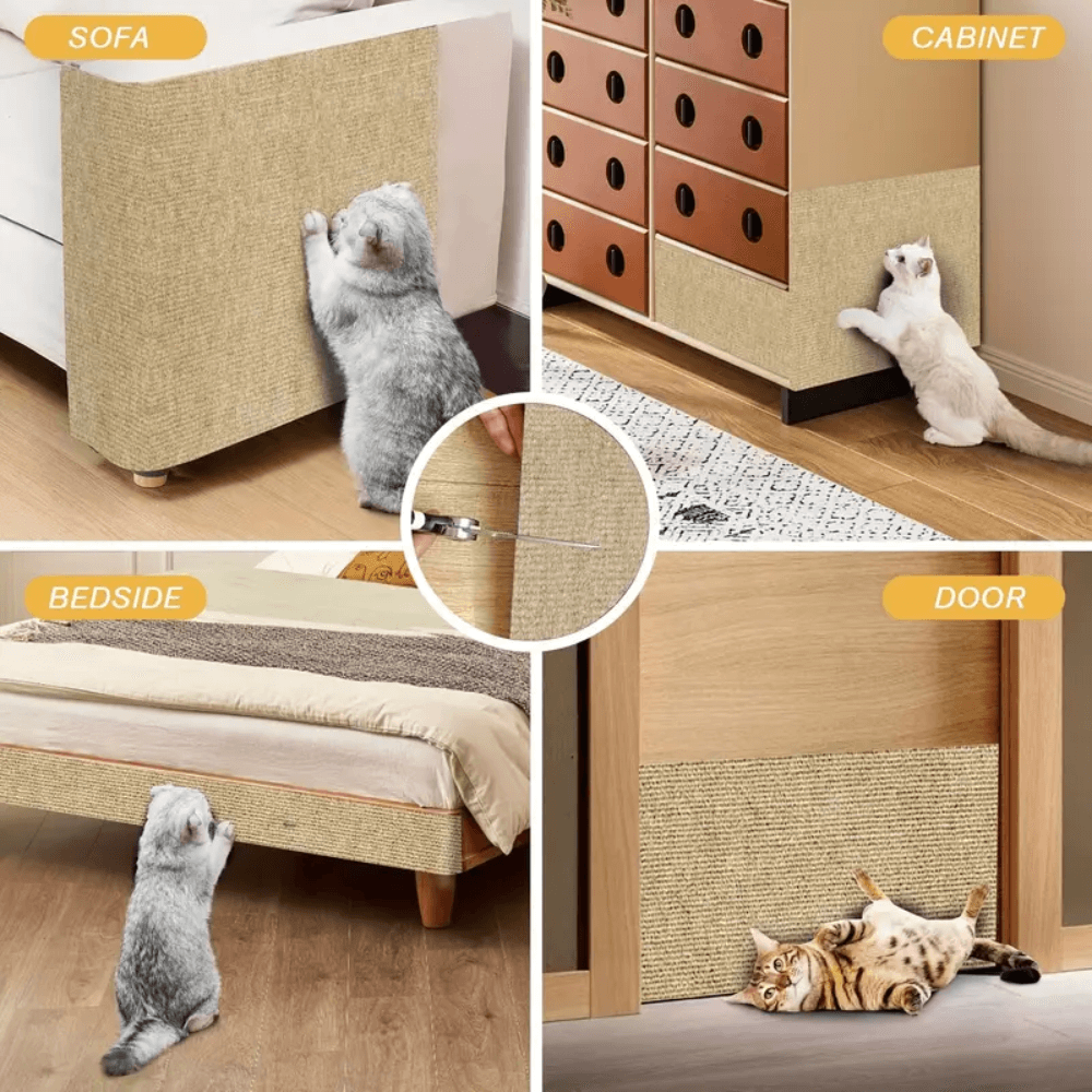Polyester Cat Scratch Pad for Furniture, Customizable Sizes S–L, view 2