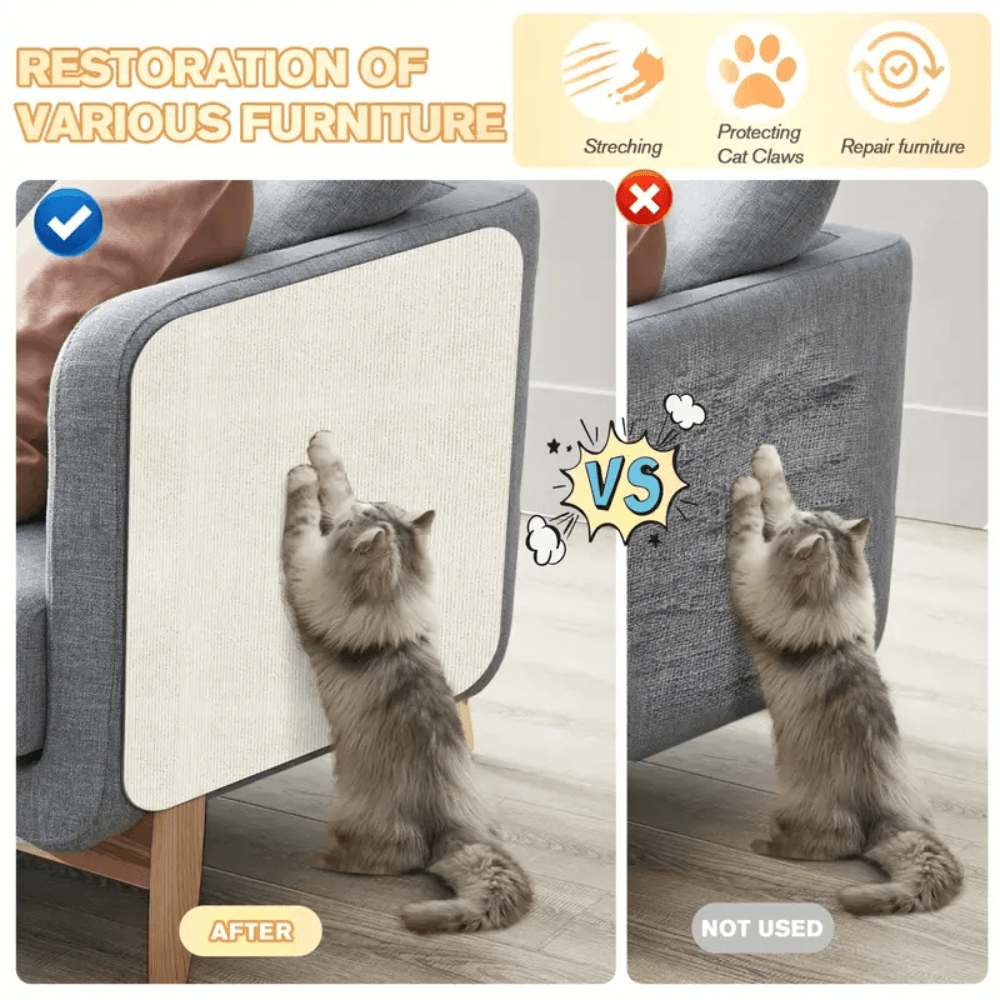 Polyester Cat Scratch Pad for Furniture, Customizable Sizes S–L, view 3