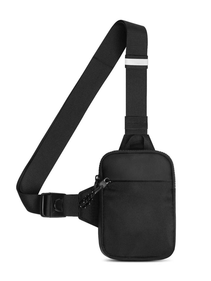 Polyester Sling Bag, Medium/Large, Adjustable Strap, Two Zippered Pockets, view 10