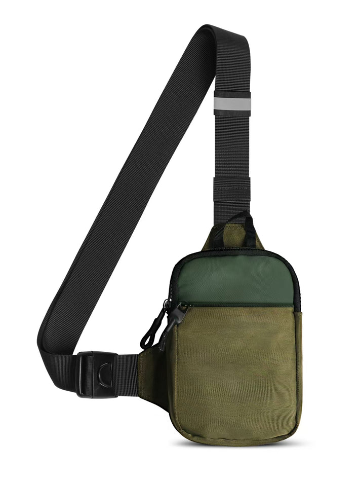 Polyester Sling Bag, Medium/Large, Adjustable Strap, Two Zippered Pockets, view 14