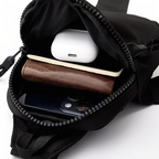 Polyester Sling Bag, Medium/Large, Adjustable Strap, Two Zippered Pockets, view 5