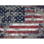 Polyester USA Flag Pattern Rug, Red, Washable, Non-Slip Backing, view 2