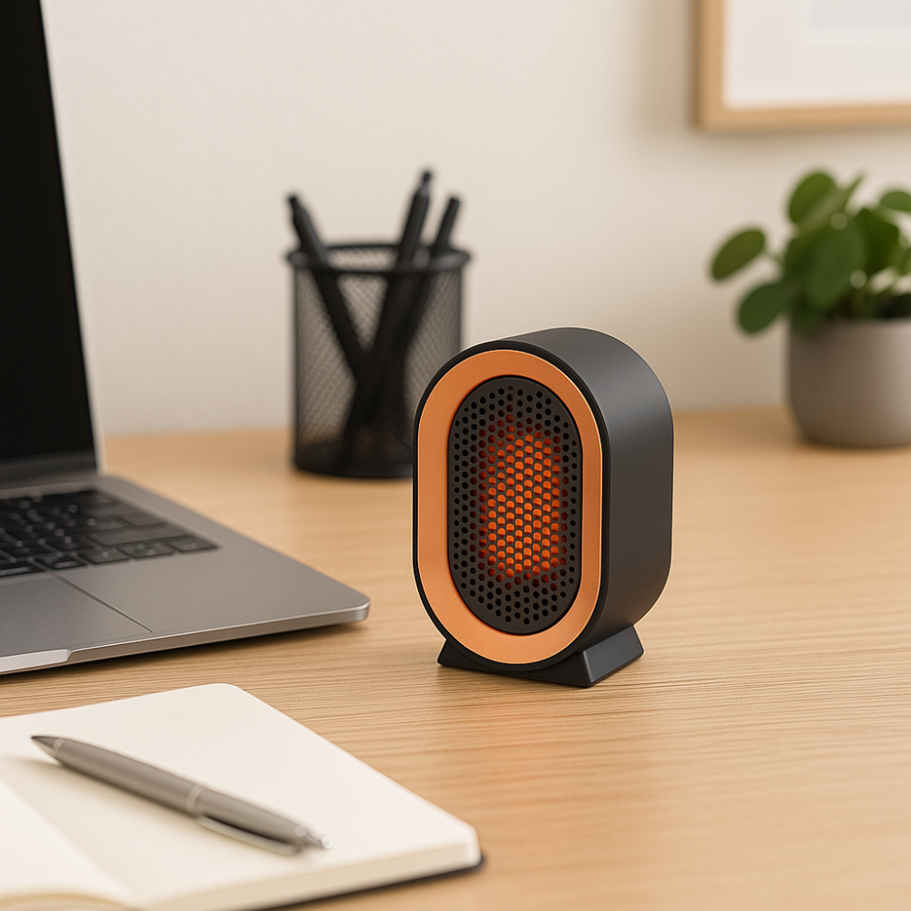 Portable Ceramic PTC Space Heater, 800–1200 W, Home & Office