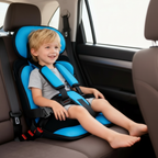 Portable Foldable Child Car Booster Seat with 5-Point Harness, view 5