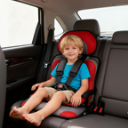 Portable Foldable Child Car Booster Seat with 5-Point Harness, view 8