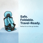 Portable Foldable Child Car Booster Seat with 5-Point Harness, view 9