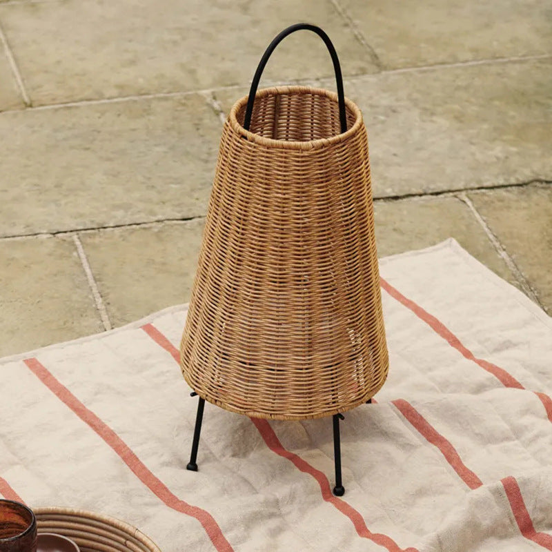 Portable Rattan Lantern | Thrascher