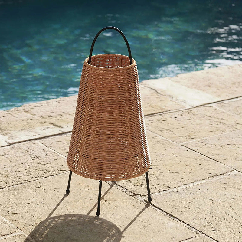 Portable Rattan Lantern | Thrascher