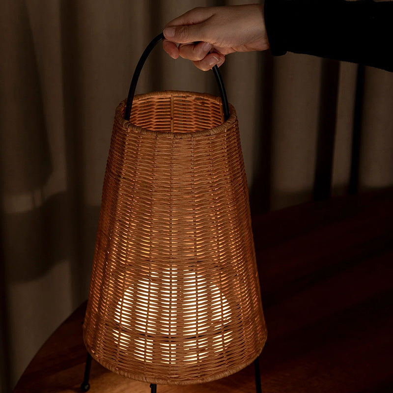 Portable Rattan Lantern | Thrascher
