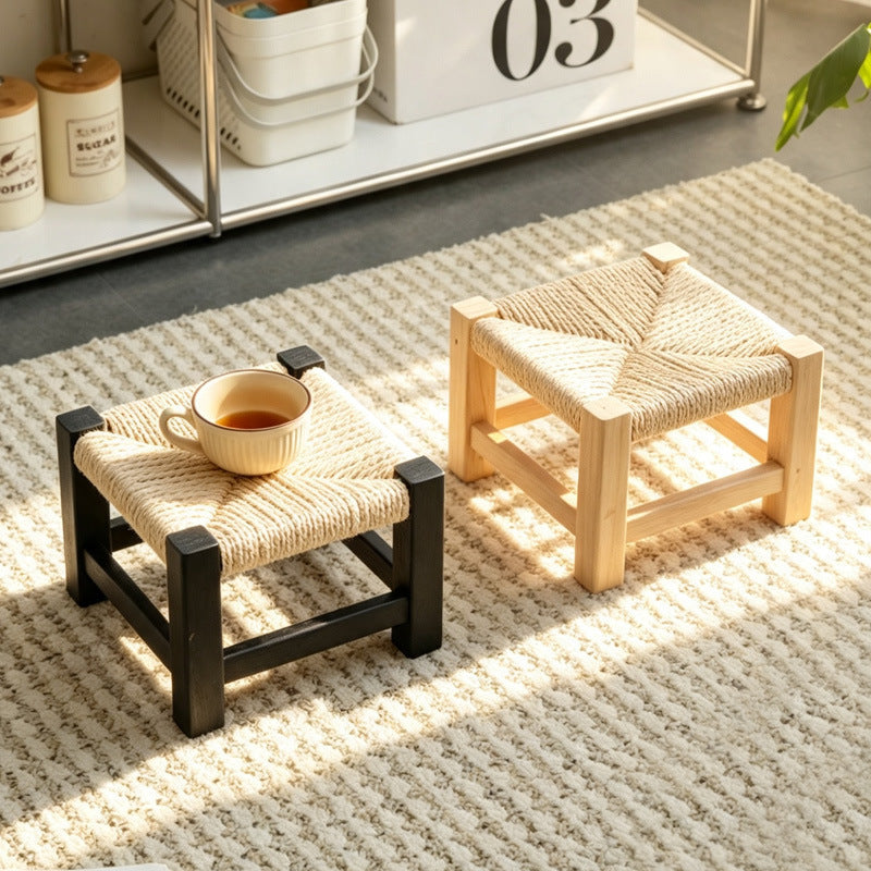Pouf Soft Textile Wood | Thrascher