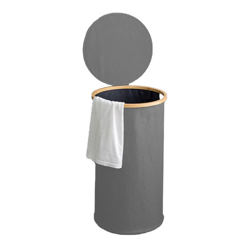 Practical Laundry Basket Soft Textile Wood | Thrascher