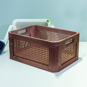 Practical Storage Basket made of Wood | Thrascher