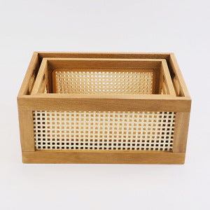 Practical Storage Basket made of Wood | Thrascher