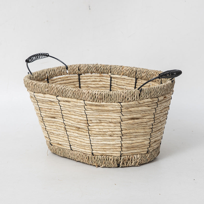Practical Storage Basket with Stainless Steel Handles | Thrascher