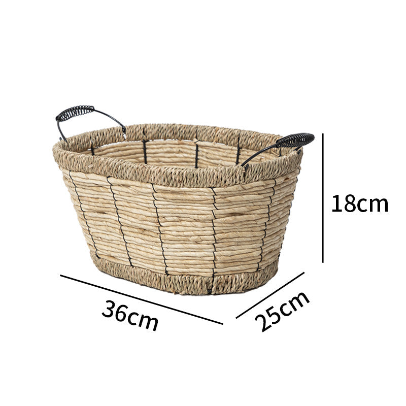 Practical Storage Basket with Stainless Steel Handles | Thrascher