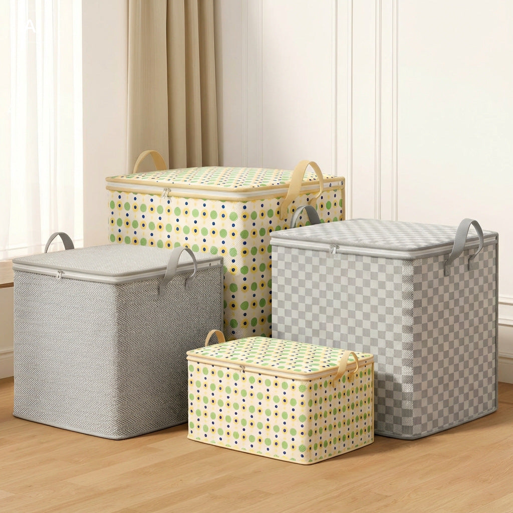 Premium Herringbone Pattern Storage Basket | Thrascher