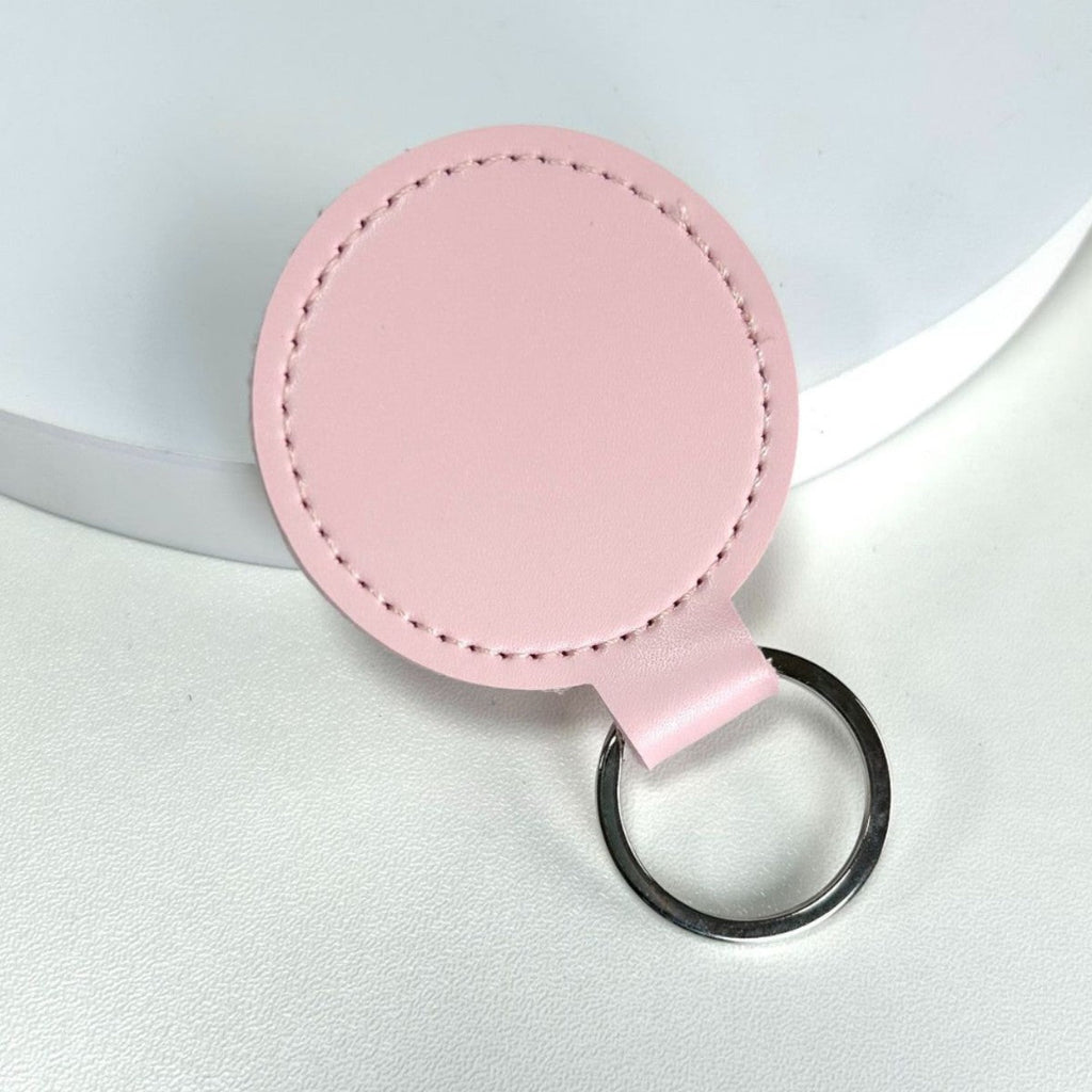 Premium Leather Round Keychain | Thrascher