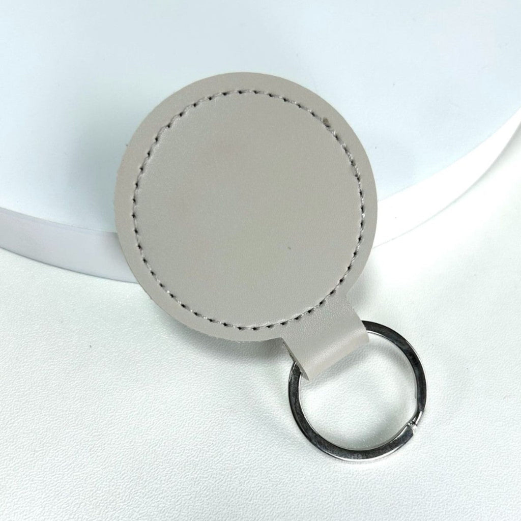 Premium Leather Round Keychain | Thrascher