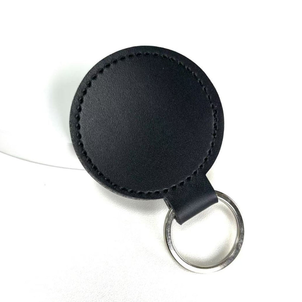 Premium Leather Round Keychain | Thrascher