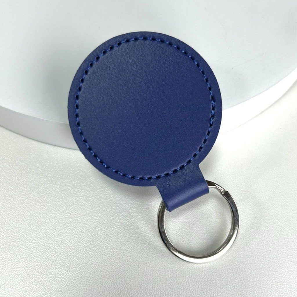 Premium Leather Round Keychain | Thrascher