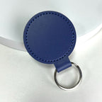 Premium Leather Round Keychain | Thrascher