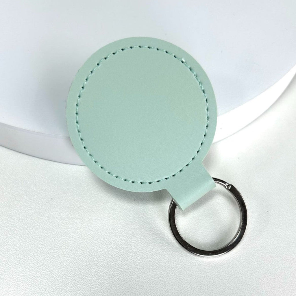 Premium Leather Round Keychain | Thrascher