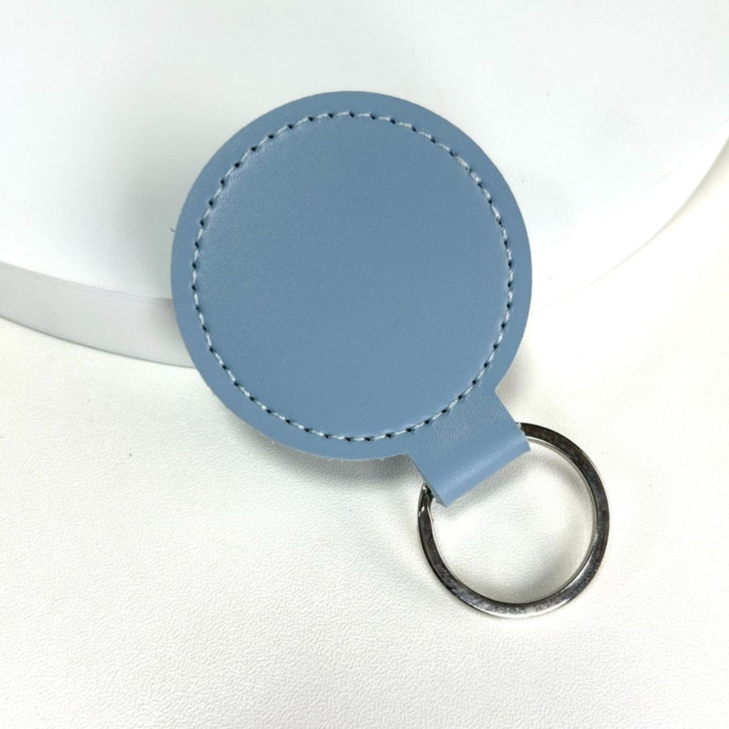 Premium Leather Round Keychain | Thrascher