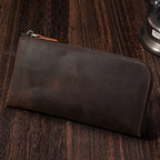 Premium Leather Zippered Travel Wallet with RFID, Multiple Compartments, view 2