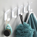 Aluminum Adhesive Wall Hooks, 7 × 2 × 3 cm, Black or White