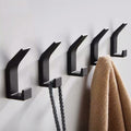 Aluminum Adhesive Wall Hooks, 7 × 2 × 3 cm, Black or White