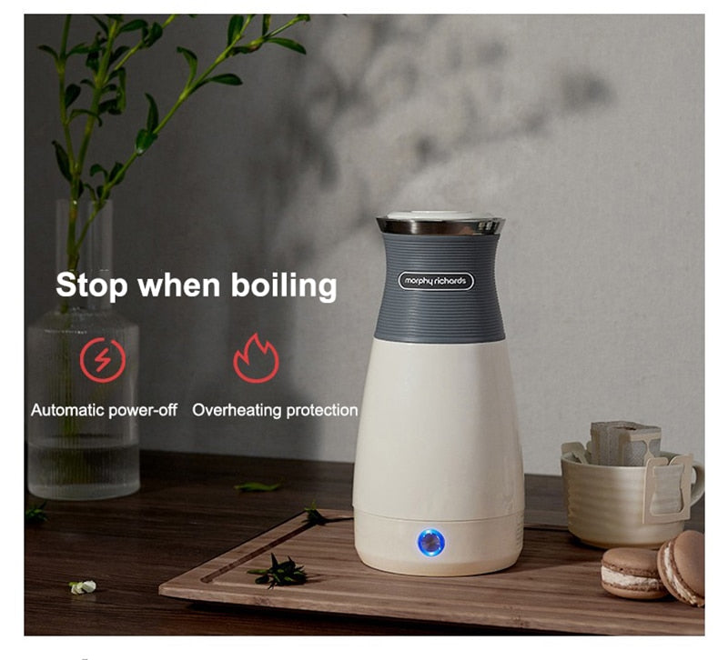 Portable Electric Travel Kettle, Stainless Steel, 700W, 220V