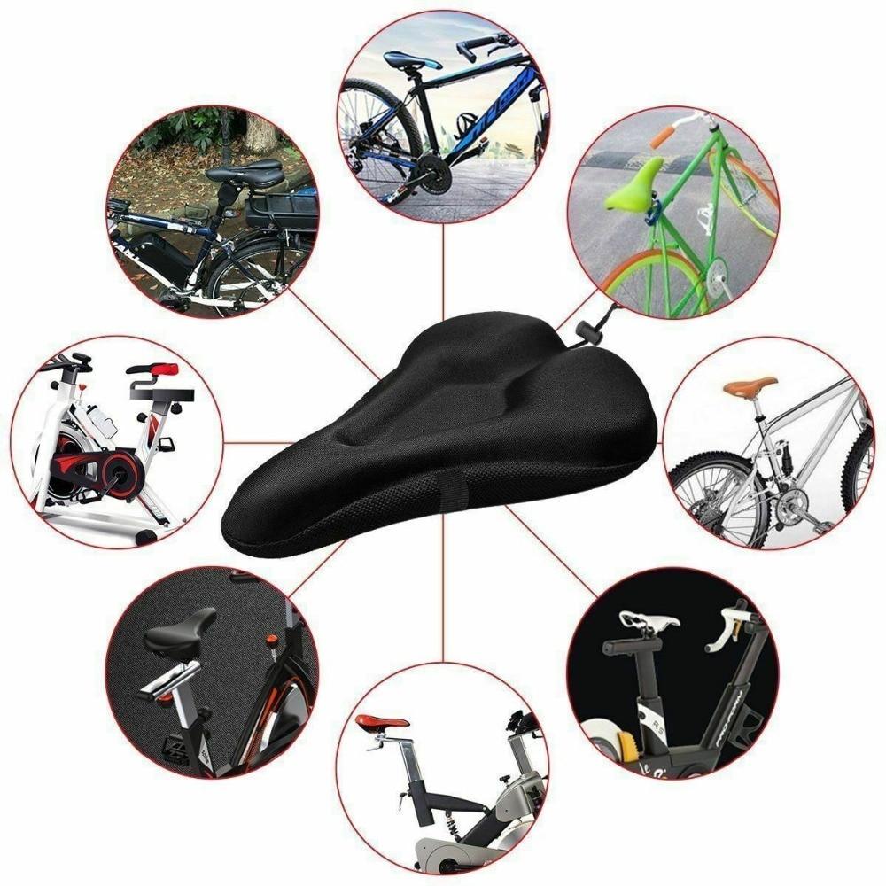 Breathable Silicone Bicycle Seat Cushion, 11 x 7.5 x 1 in