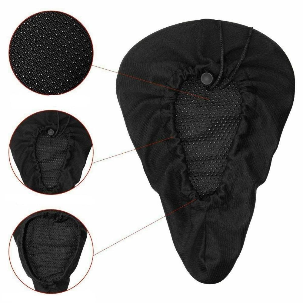 Breathable Silicone Bicycle Seat Cushion, 11 x 7.5 x 1 in