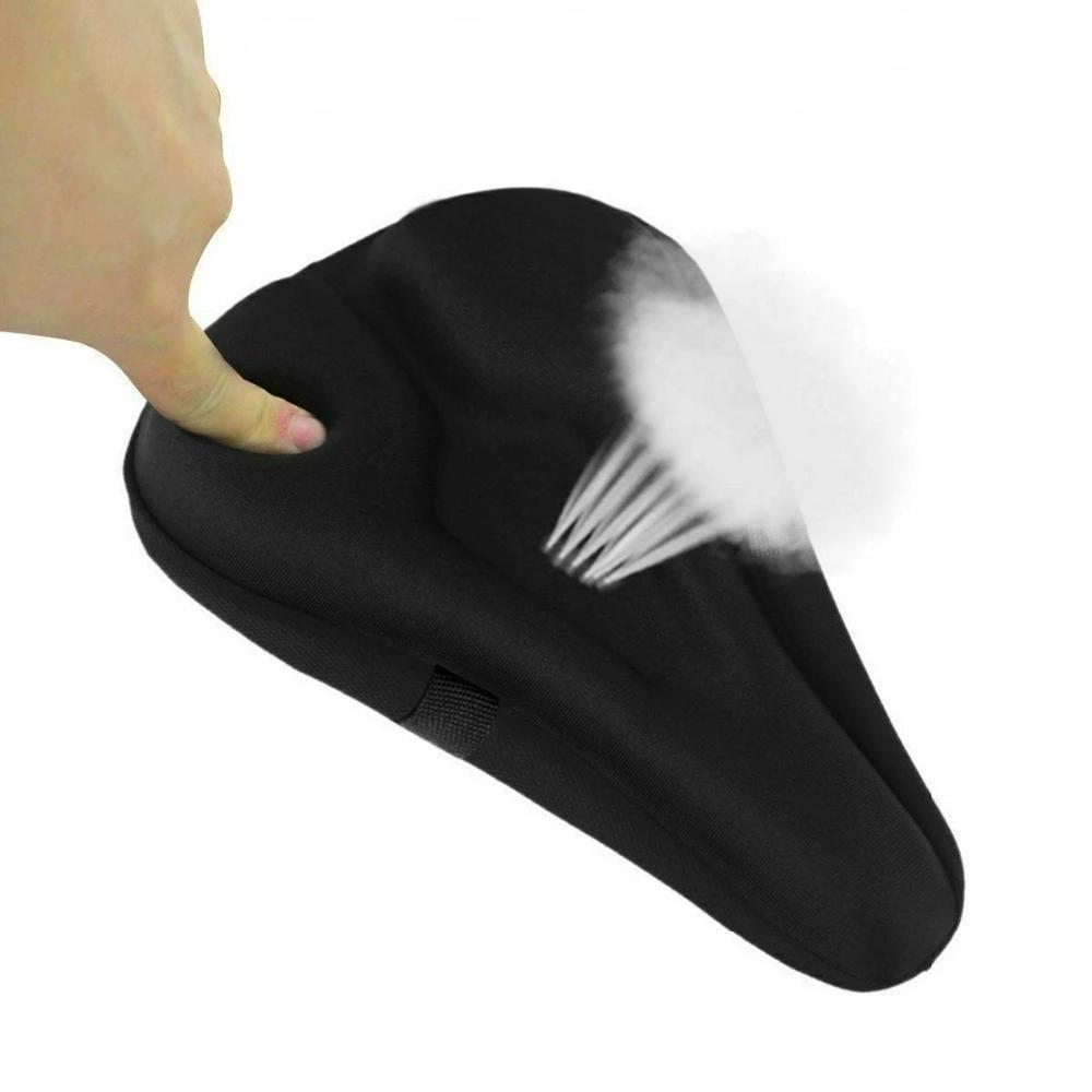 Breathable Silicone Bicycle Seat Cushion, 11 x 7.5 x 1 in