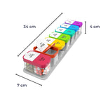 7-Day Pill Organizer with Separate Daily Compartments