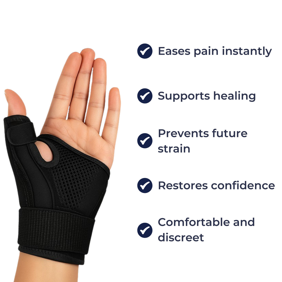 Adjustable Breathable Thumb and Wrist Support Brace for Everyday and Active Use