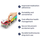 7-Day Pill Organizer with Separate Daily Compartments