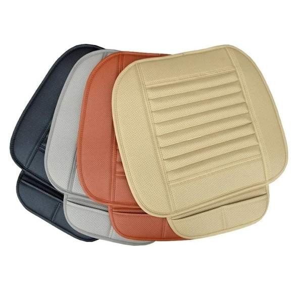 PU Leather and Bamboo Charcoal Car Seat Cushion, Front or Rear, view 2