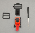 Quick-Release Helmet Safety Buckle Set with Red Pull Straps, view 4